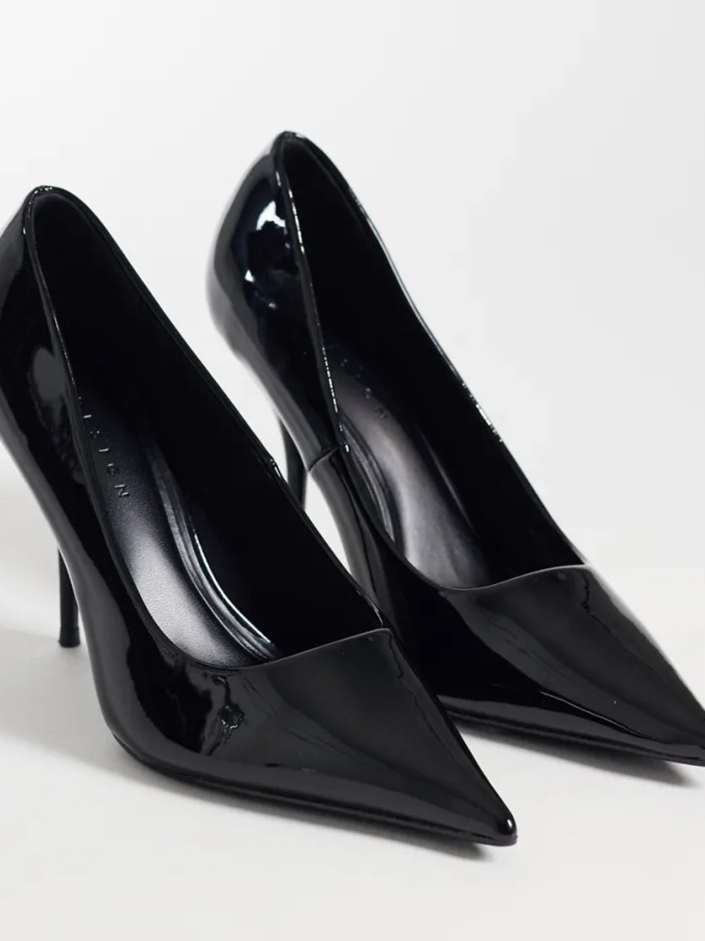 ASOS Black Patent Pointed-Toe Stiletto Heels
